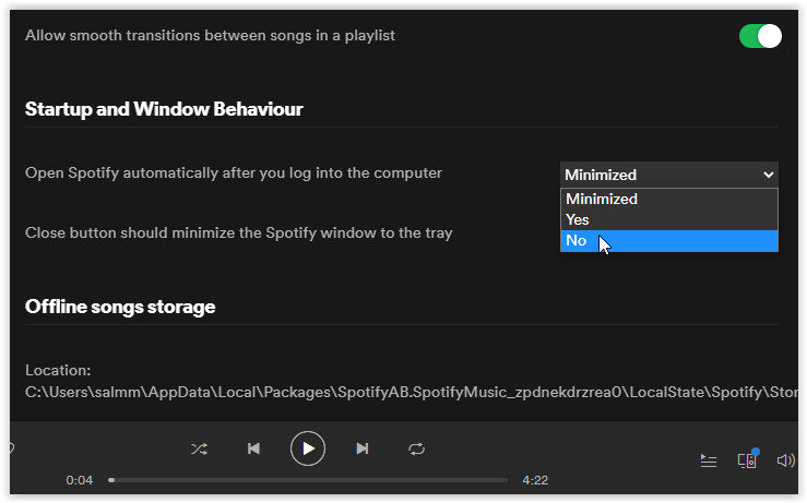 mac notifications popup for spotify